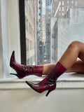 Kenneth Cole burgundy leather boots