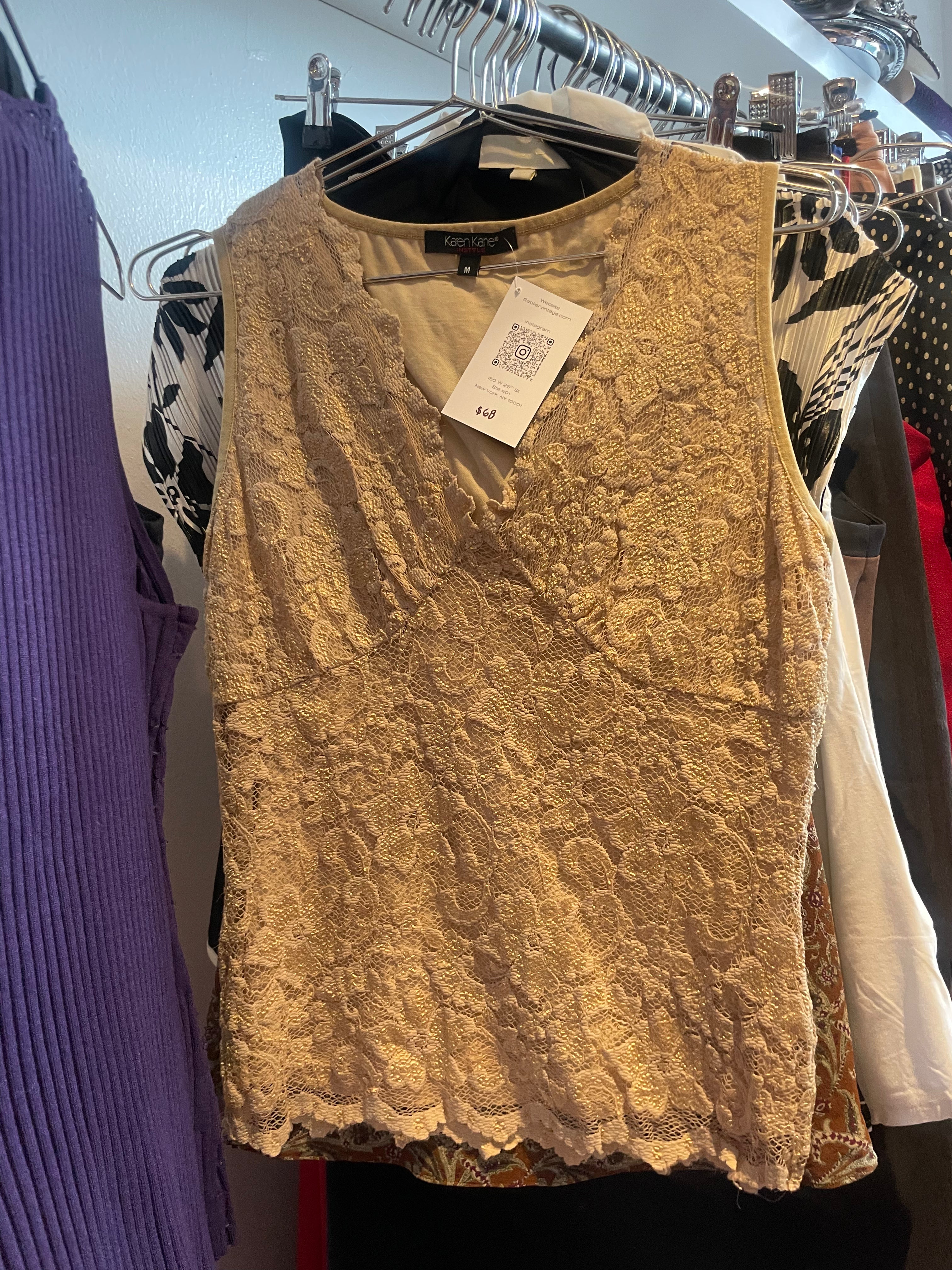 Beige lace top