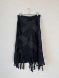 Black fringe skirt