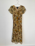 Tan floral dress