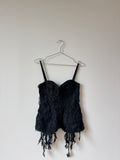 Black ruffle corset top ￼