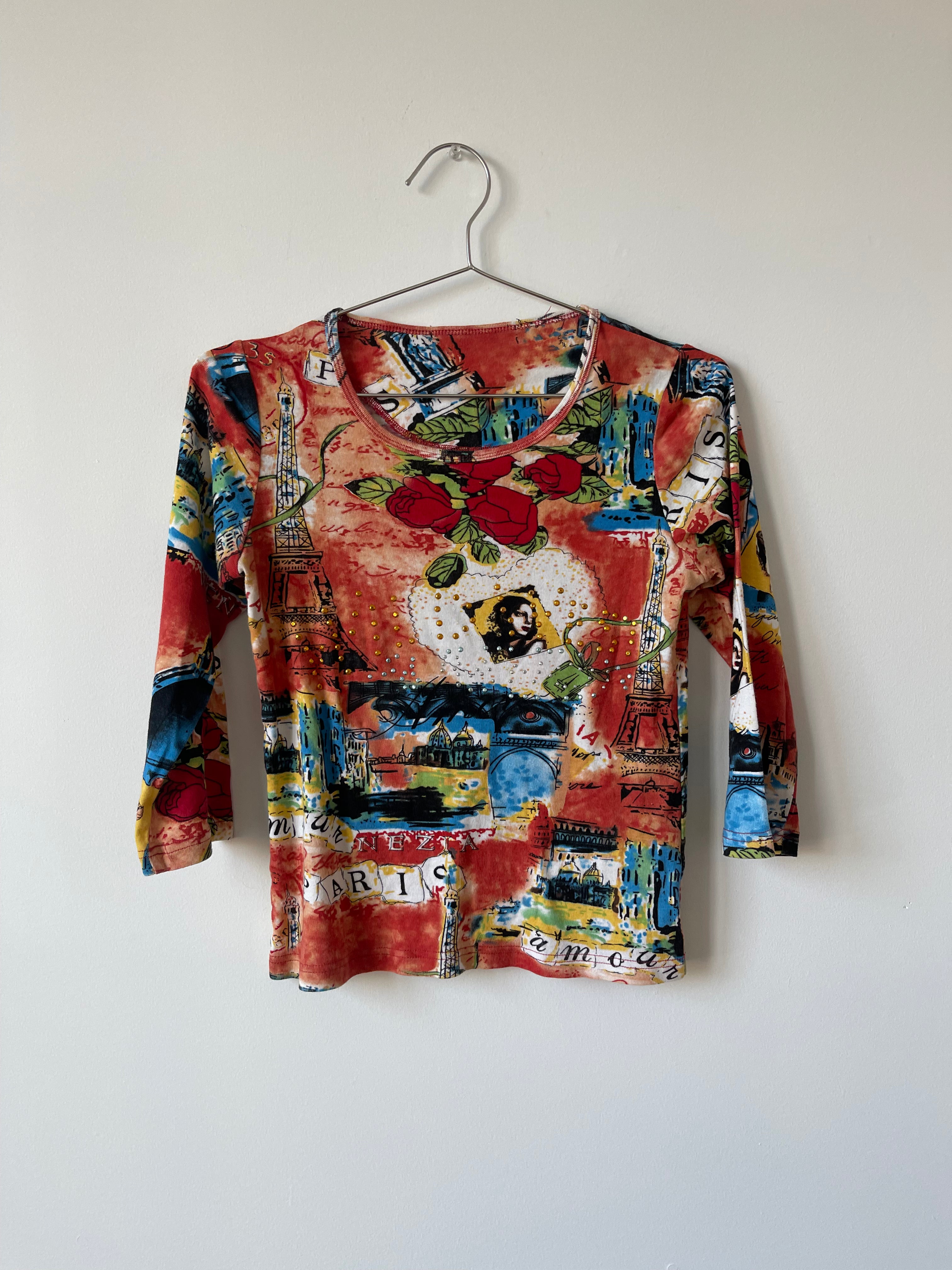 Parisian printed top