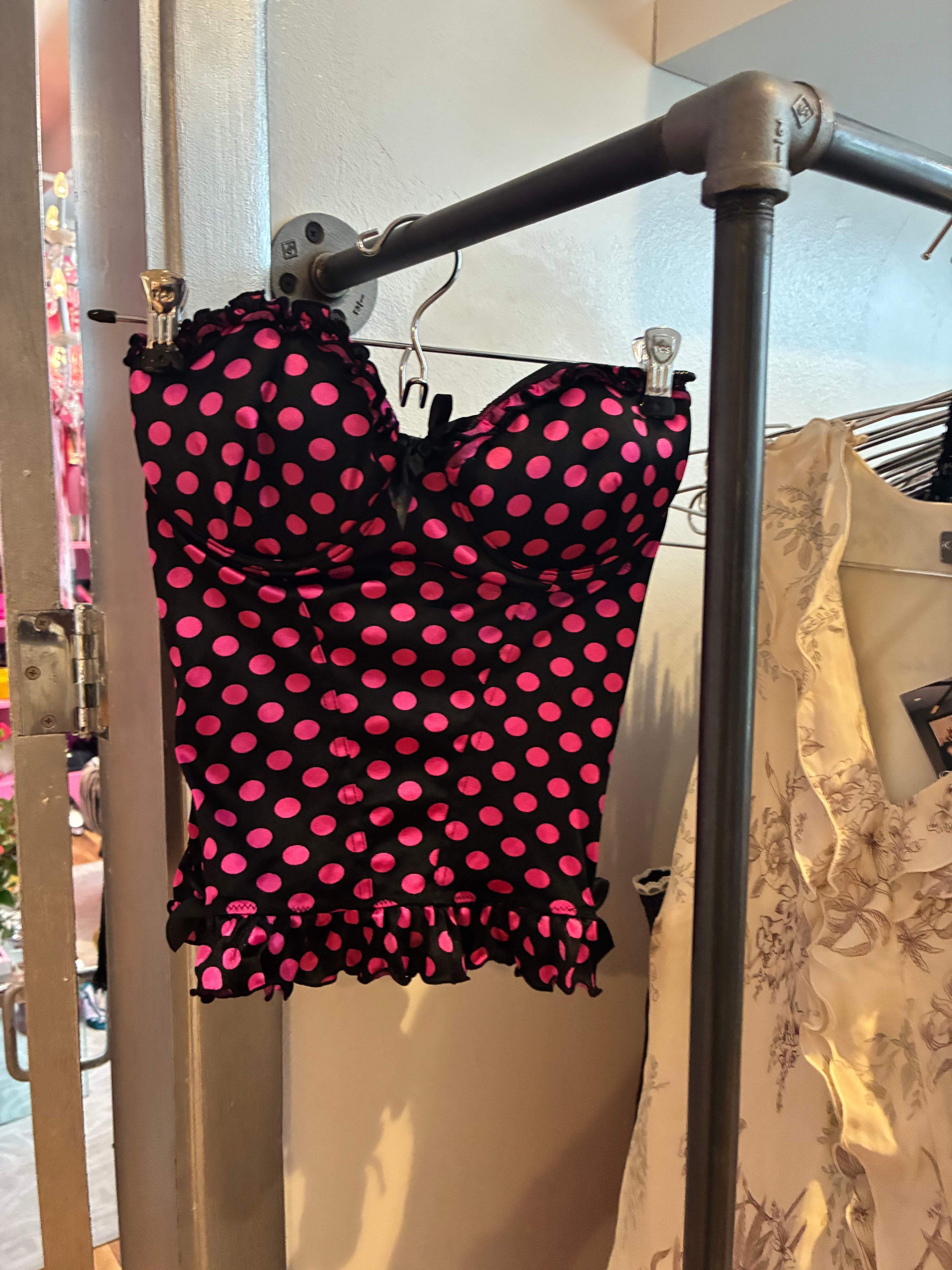 black and pink corset