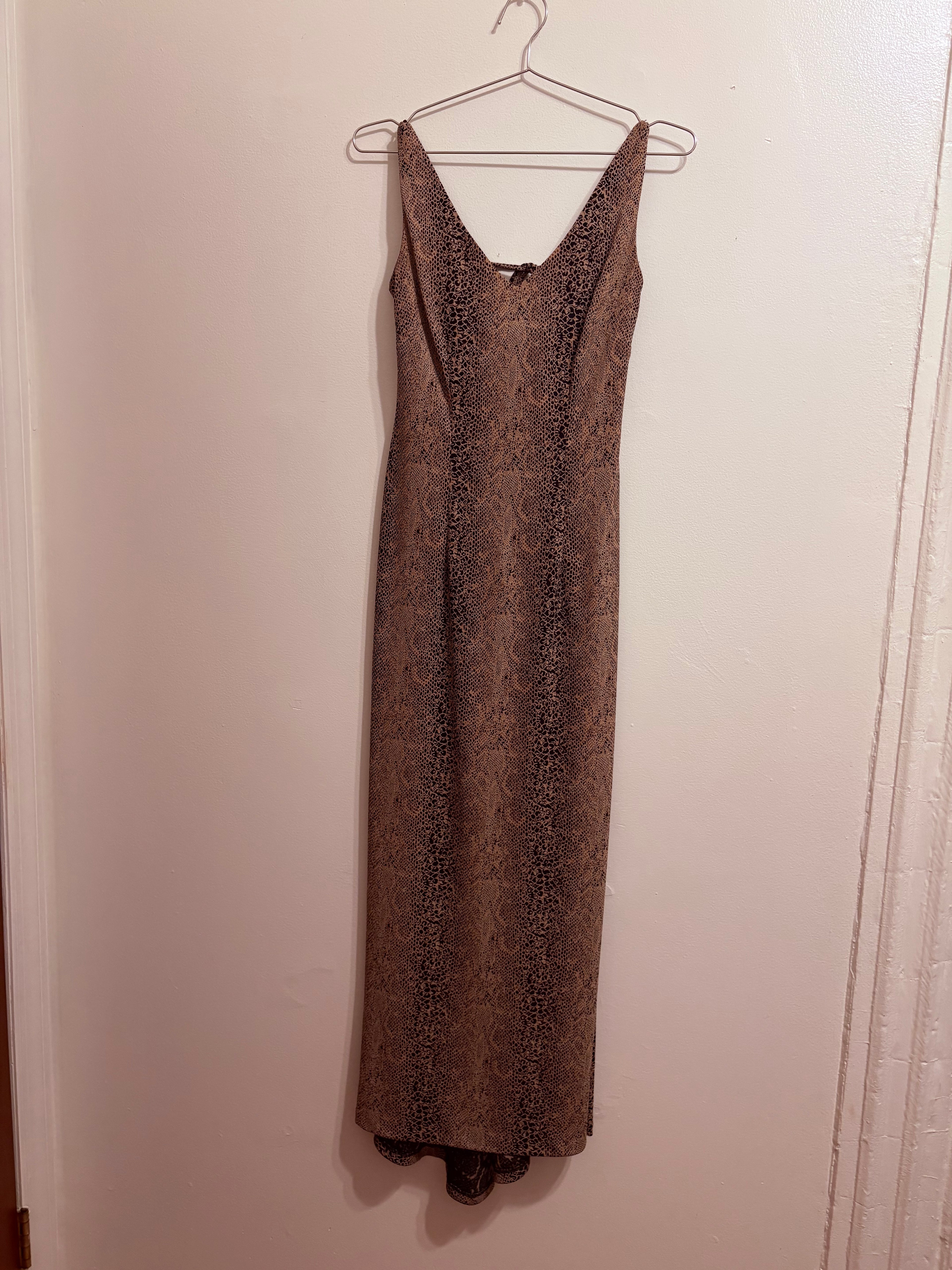 Animal print maxi dress