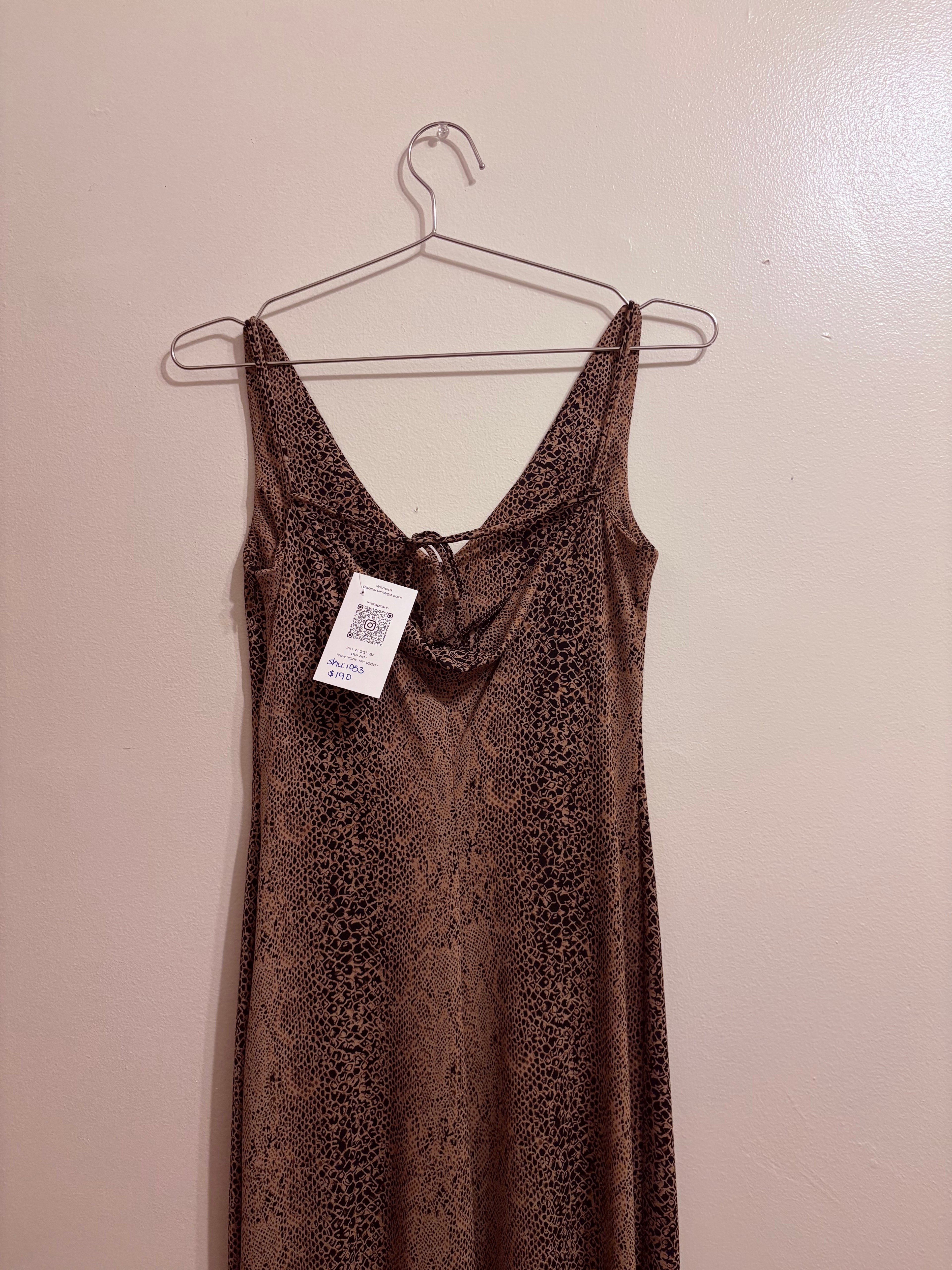 Animal print maxi dress