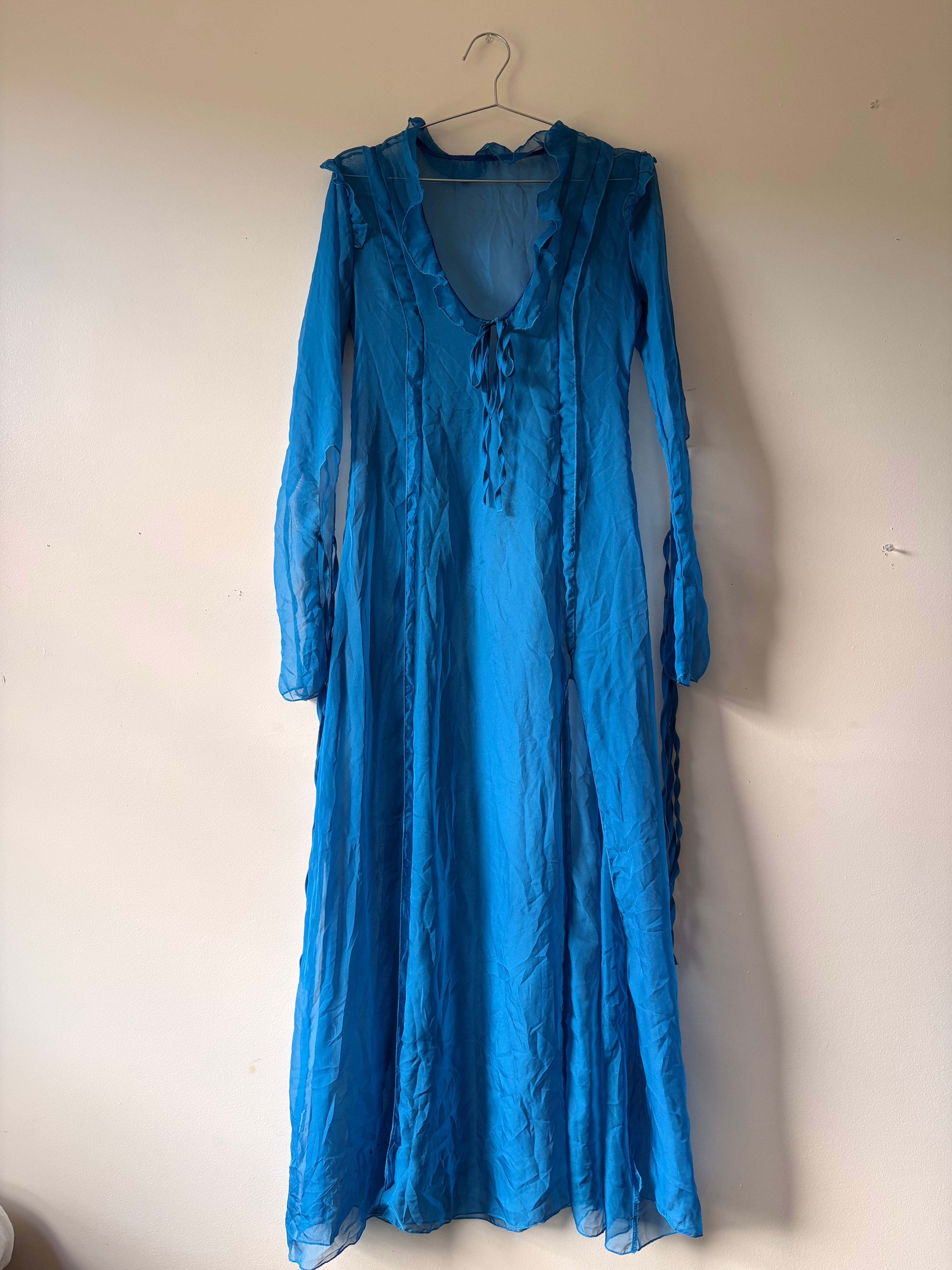 Blue sheer cover up