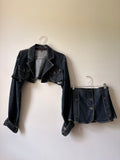 Upcycled vintage denim set