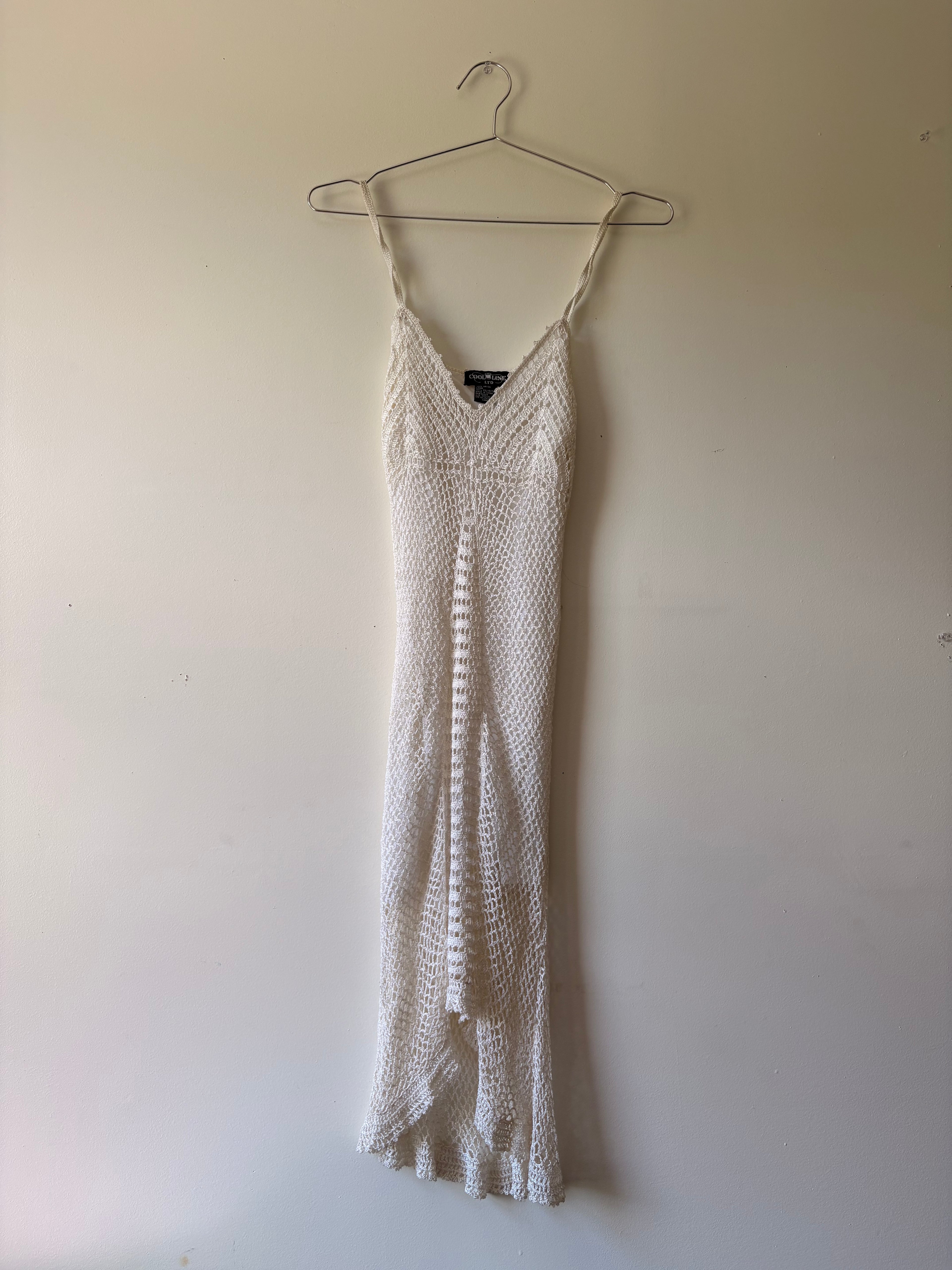 White crochet dress