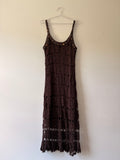 Brown crochet dress