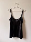 Black silk slip top