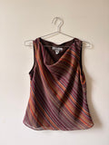 Multi-color stripe pattern blouse