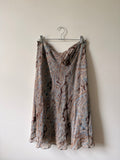 Silk paisley midi skirt