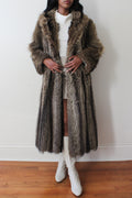 Raccoon fur coat