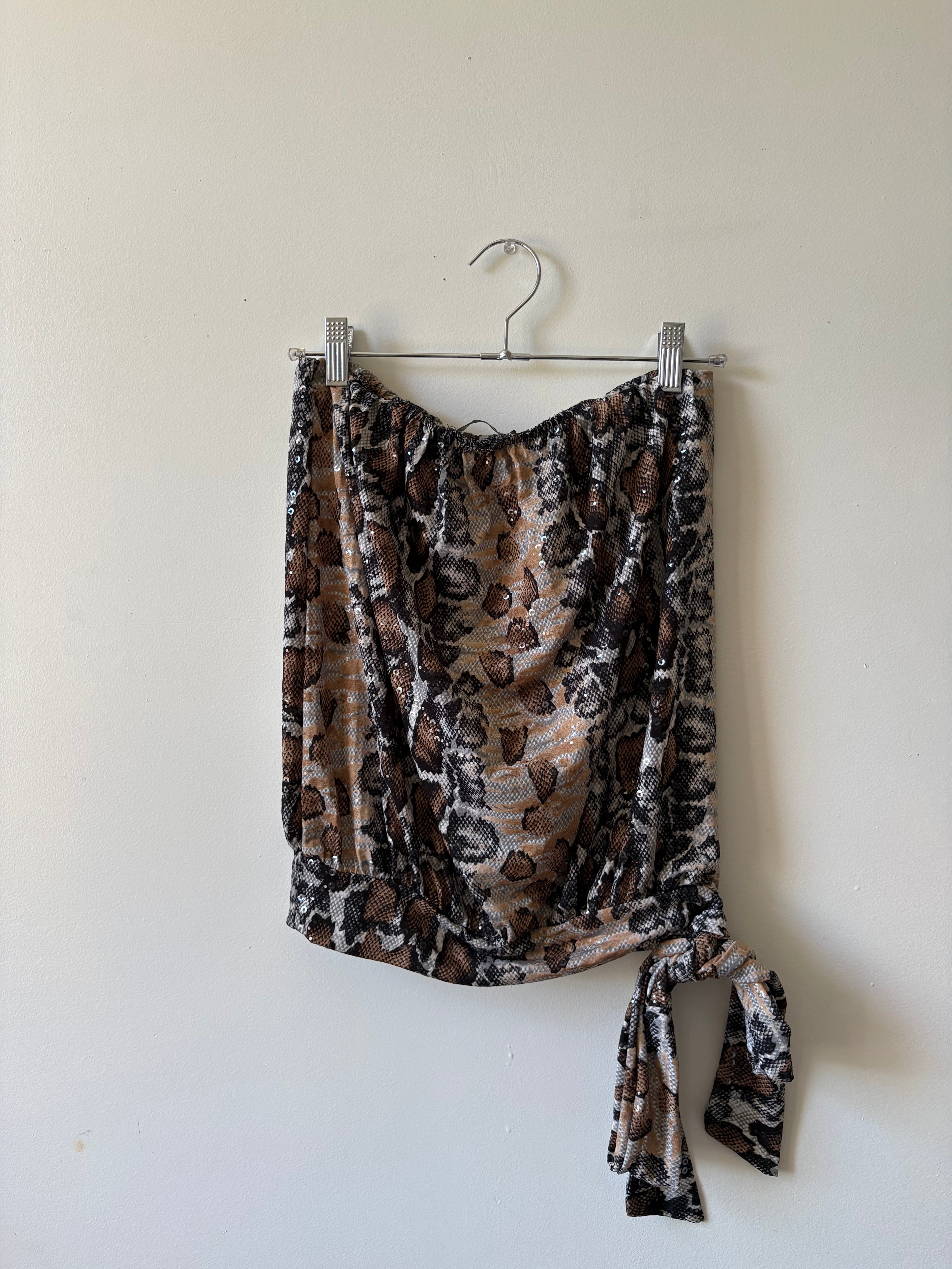Animal print sleeveless y2k top