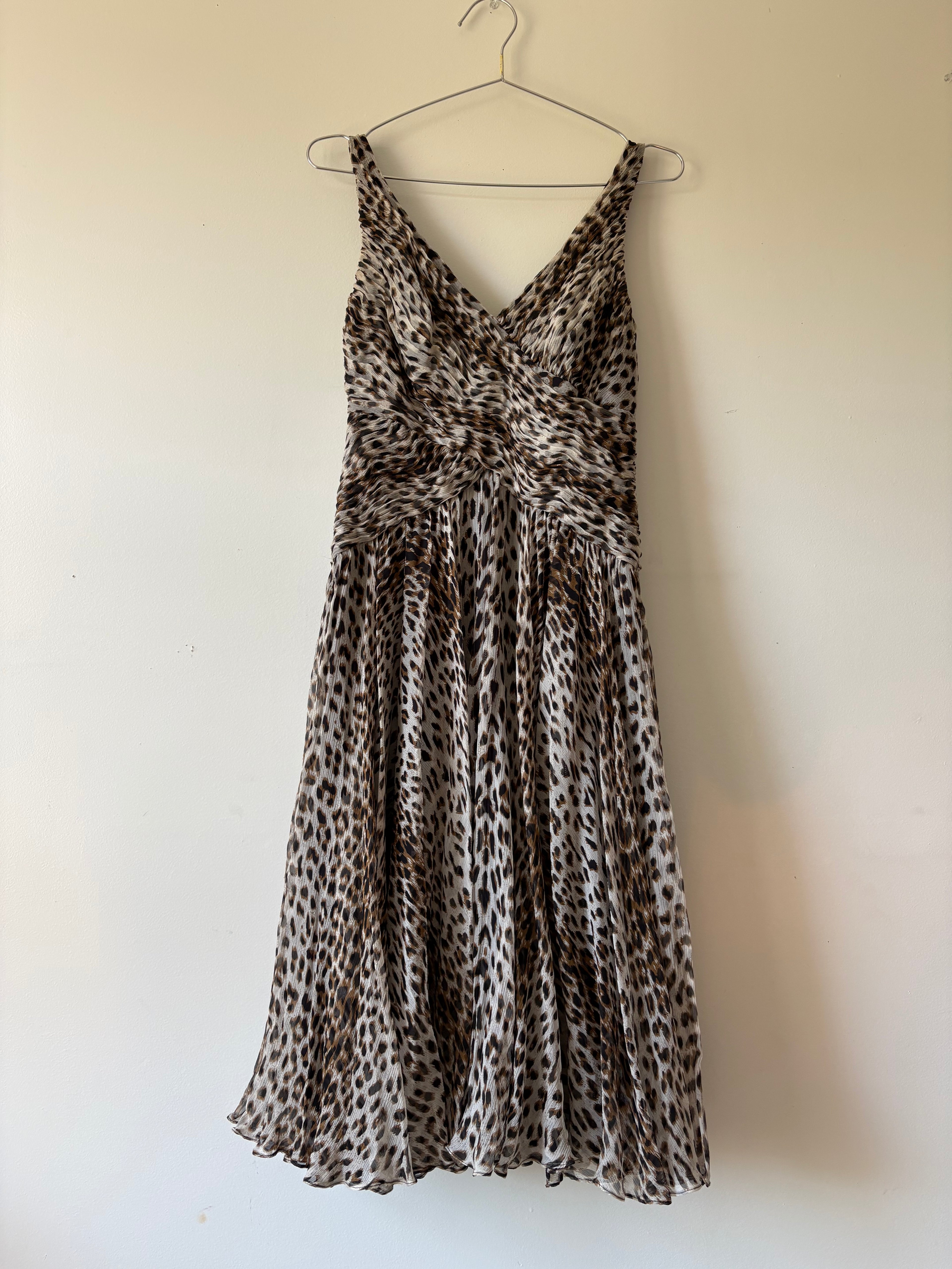 Tadashi animal print silk dress