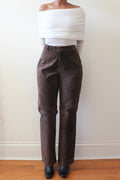 Brown suede pants