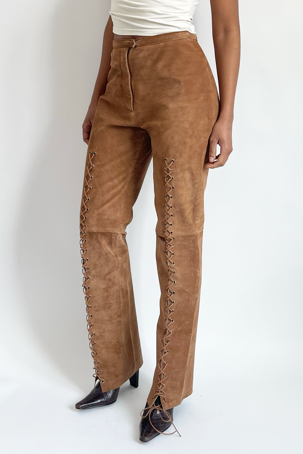 Laced Pants Brown