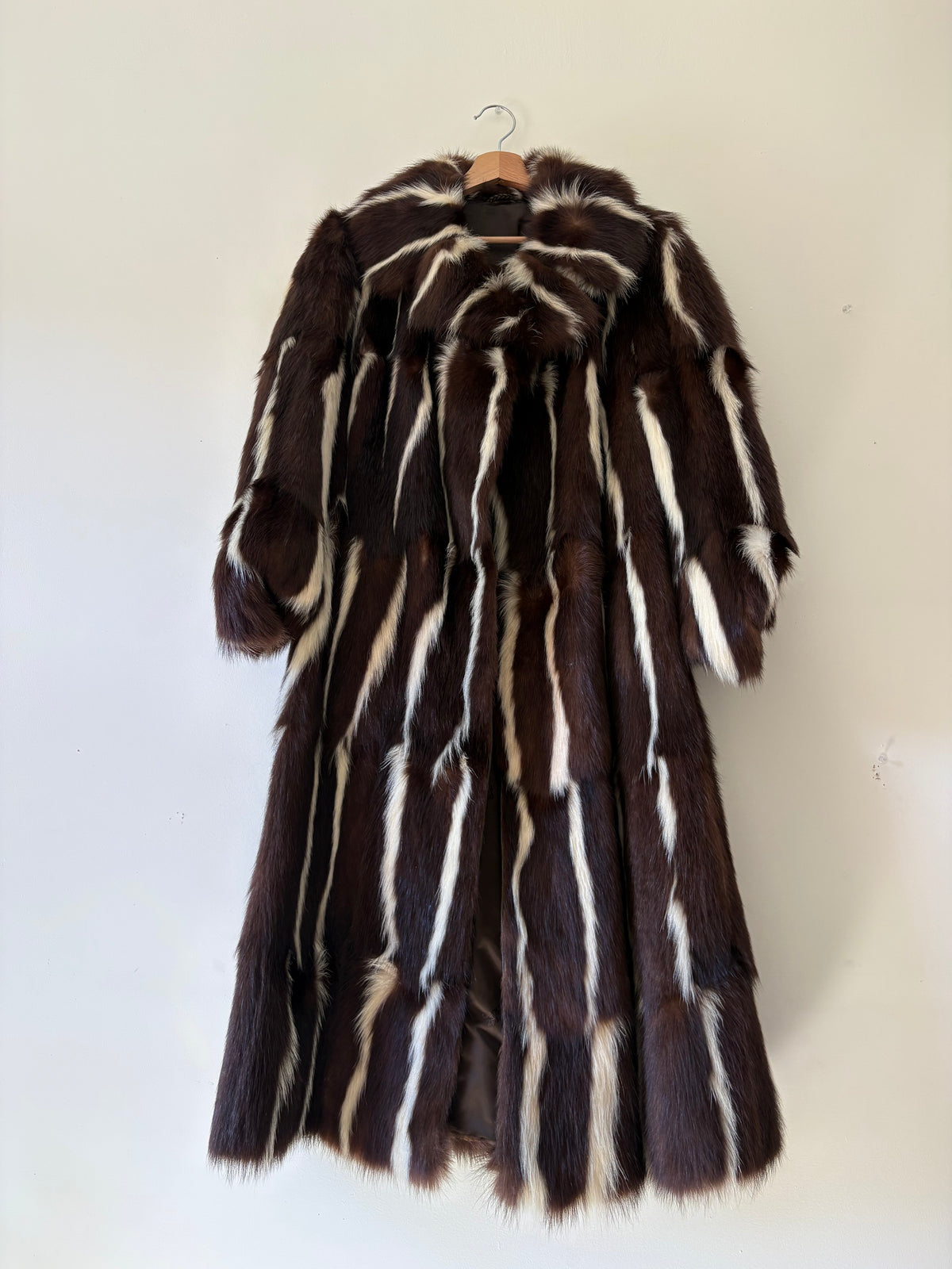 Vintage skunk fur coat