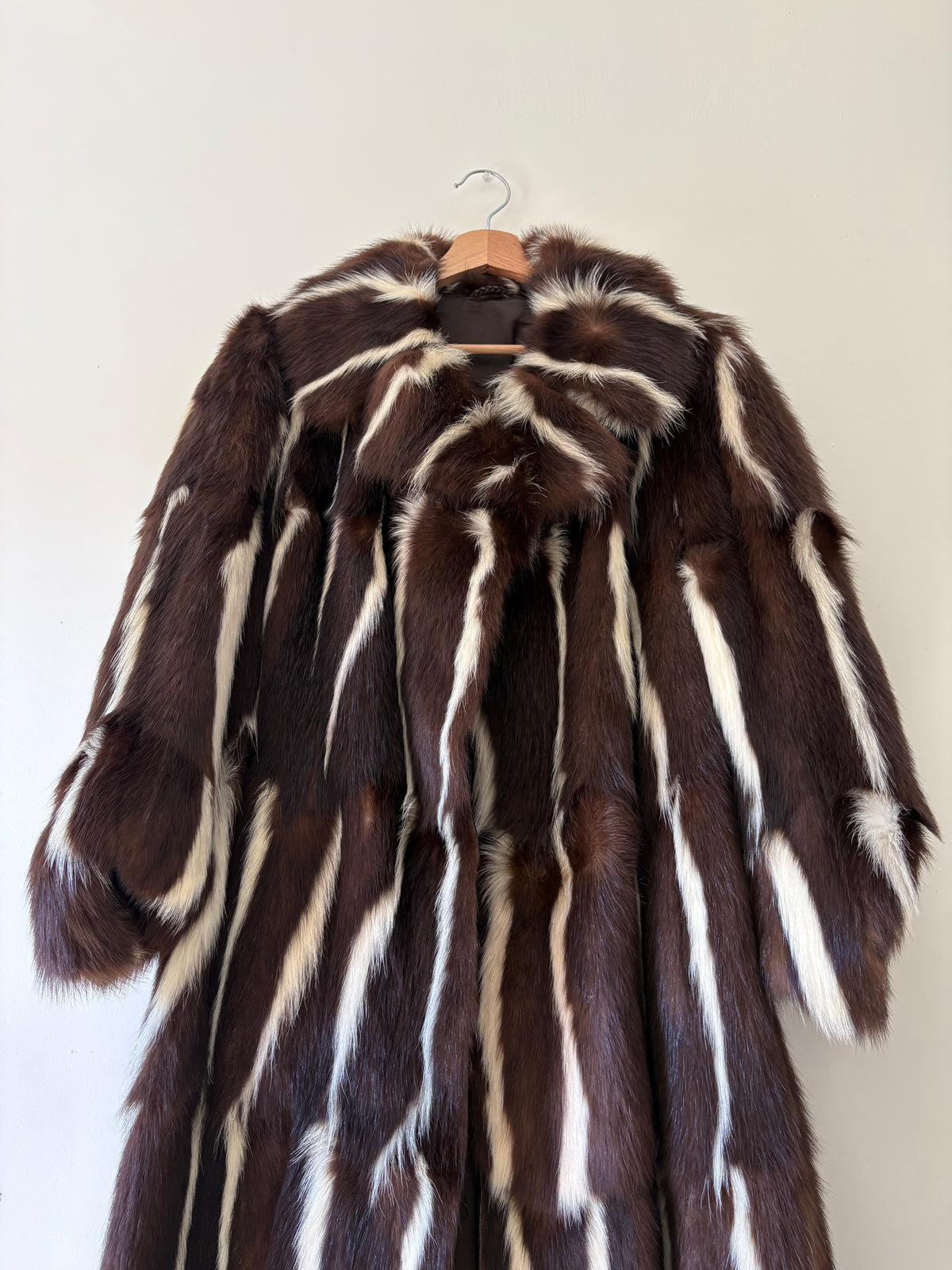 Vintage skunk fur coat