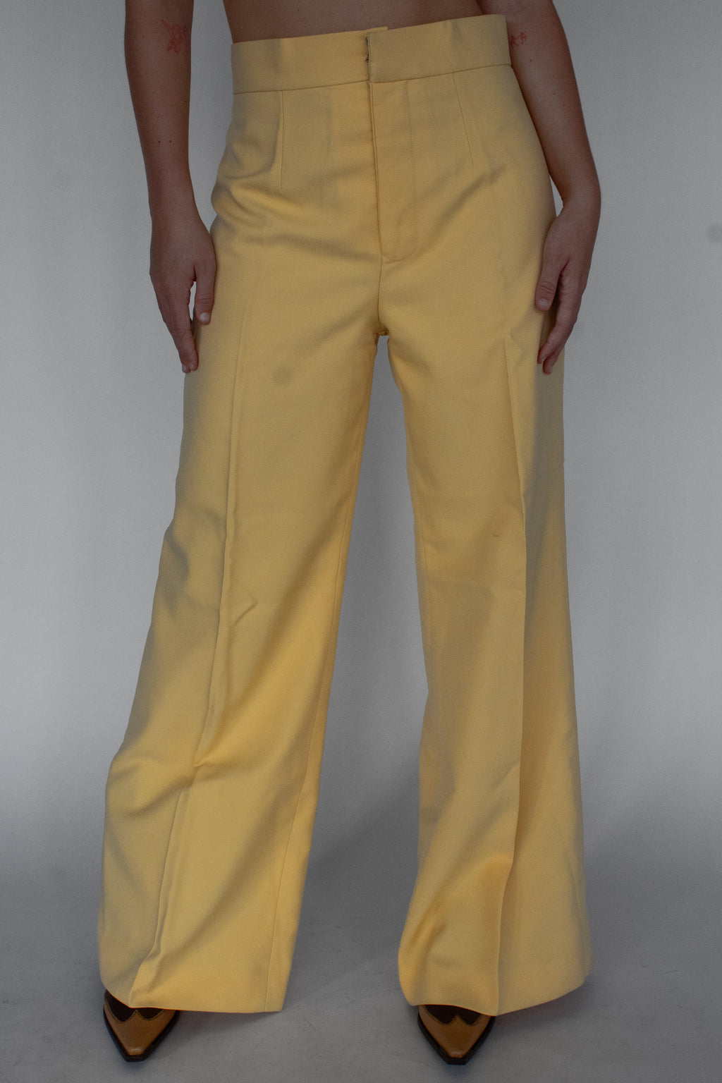 70's yellow pant suit
