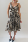 Tadashi animal print silk dress