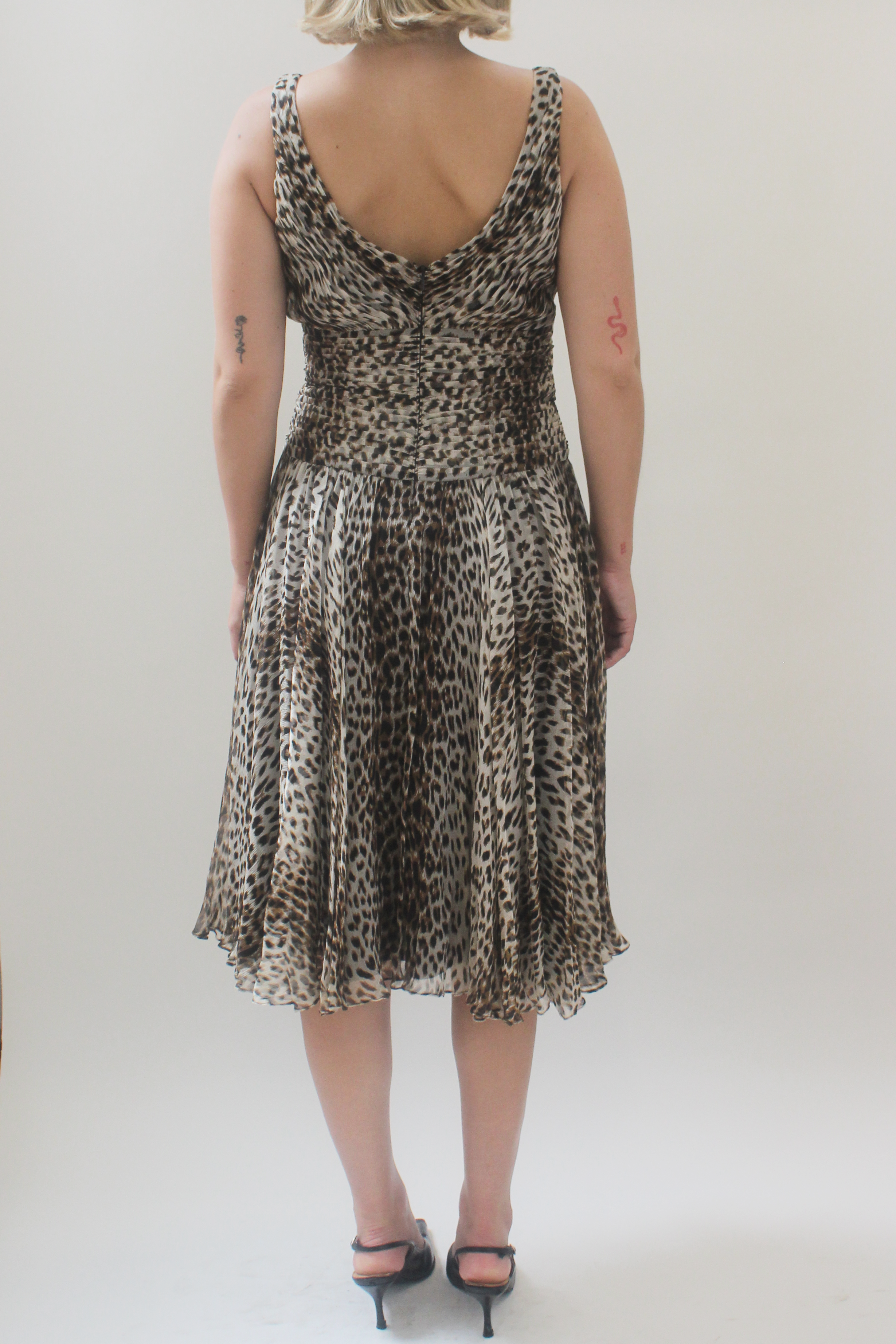 Tadashi animal print silk dress