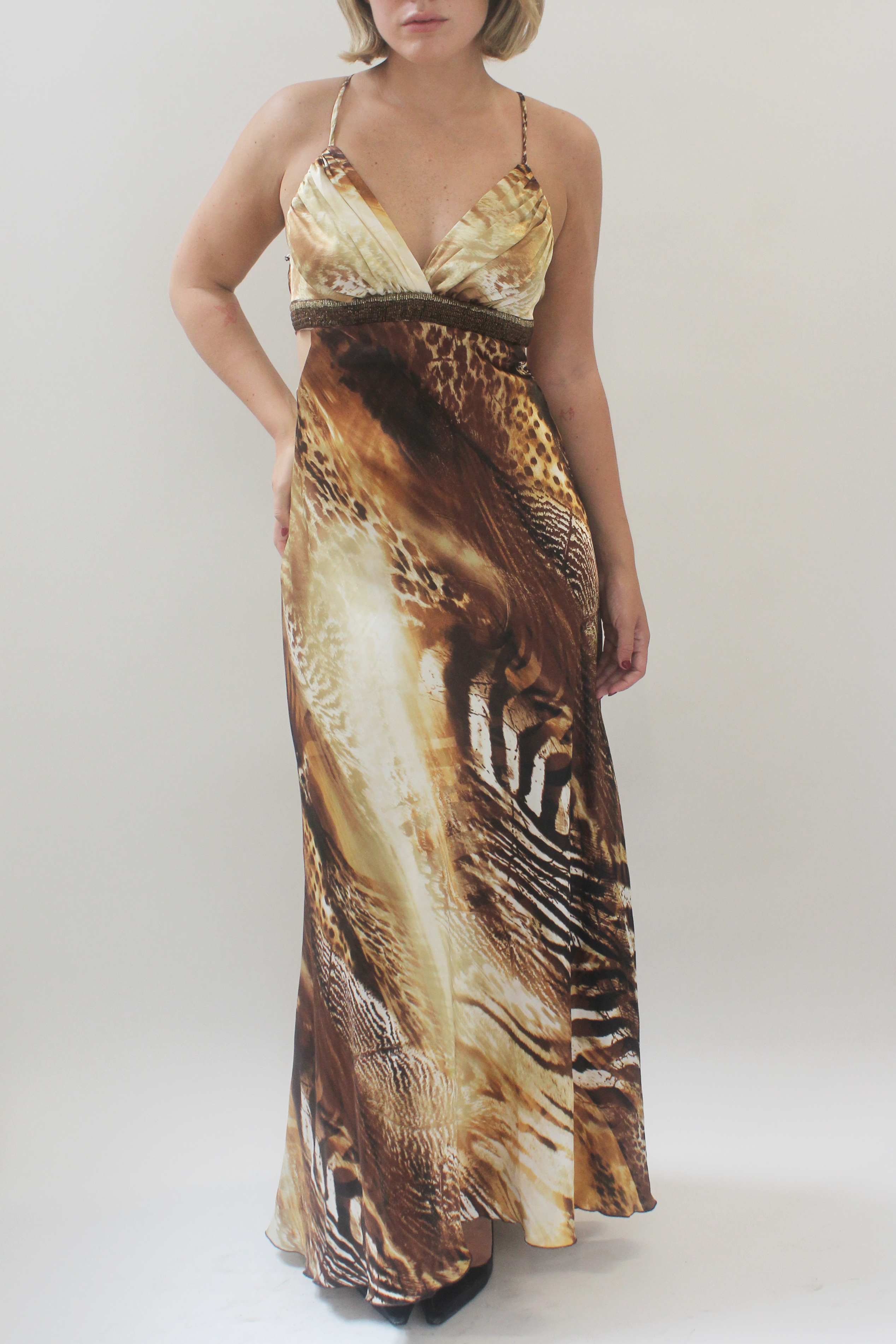 Animal print maxi dress