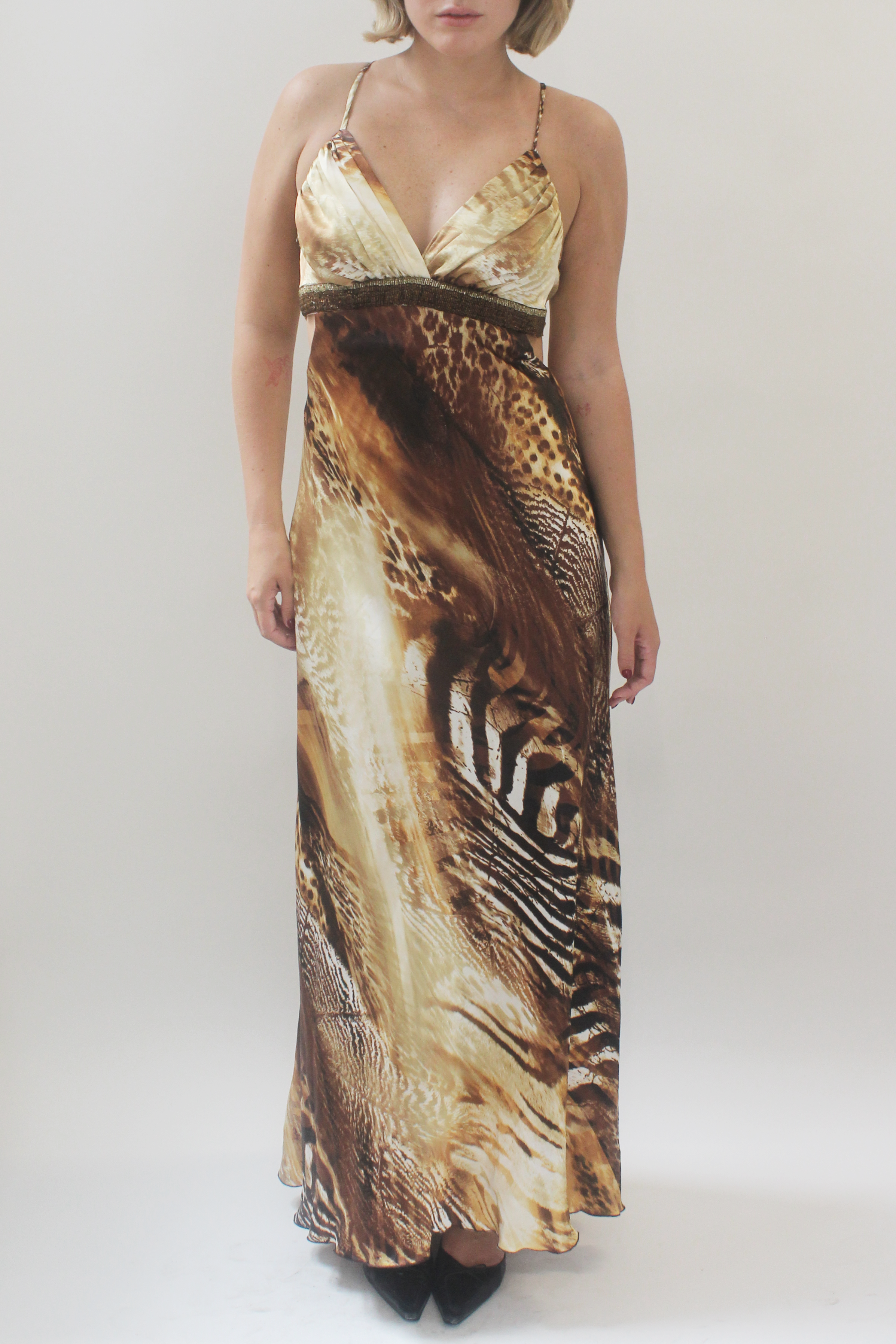 Animal print maxi dress