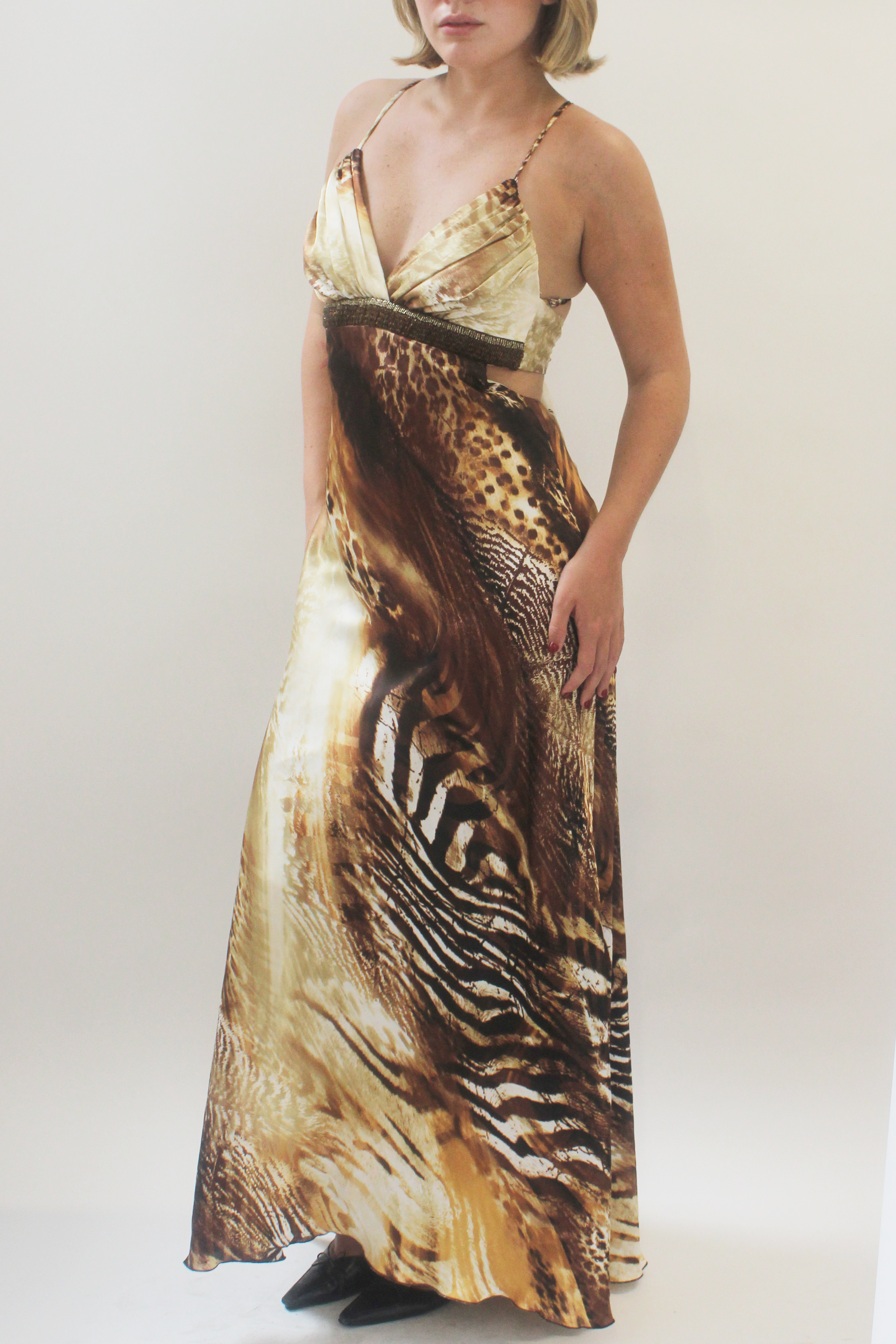 Animal print maxi dress