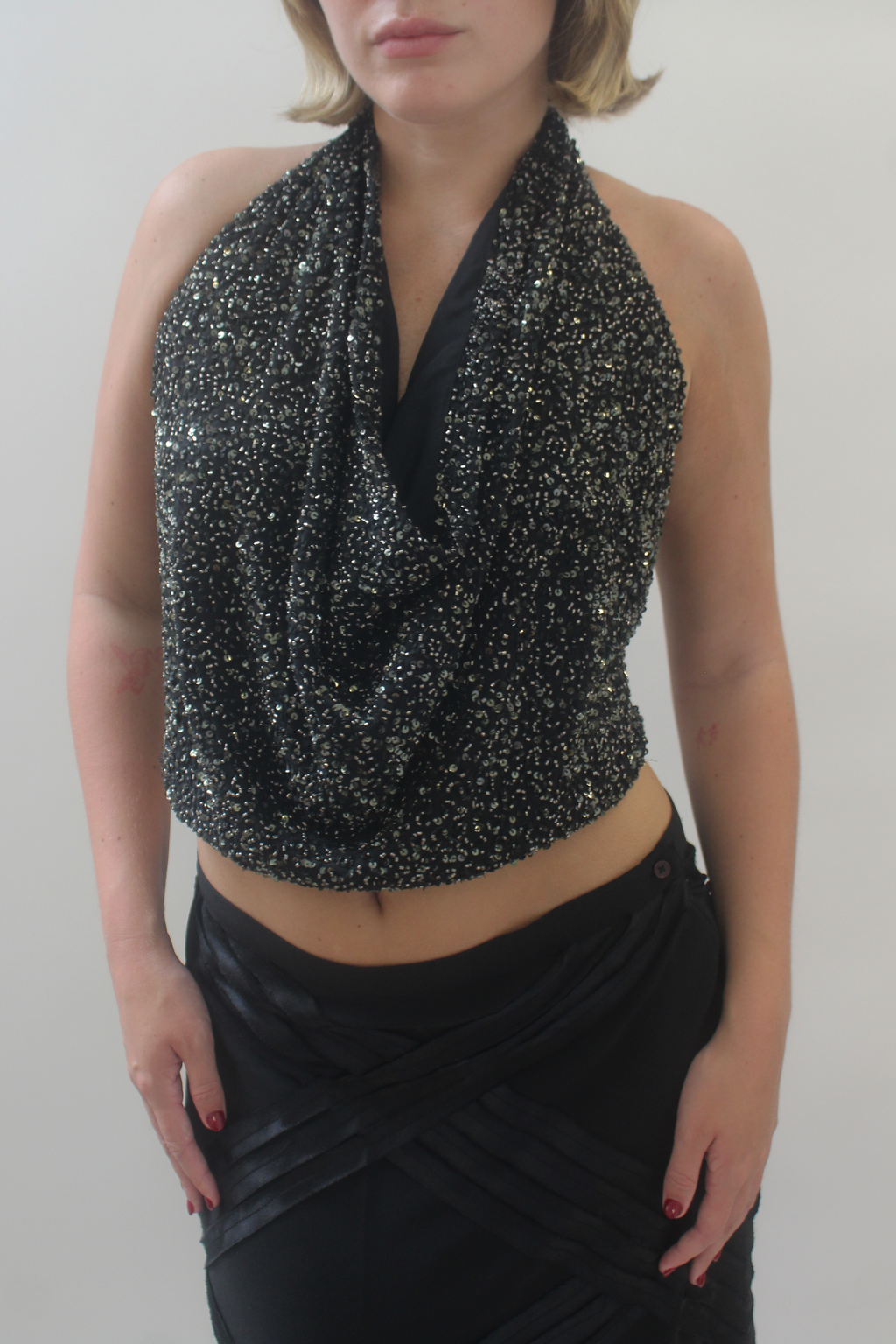 beaded y2k halter top