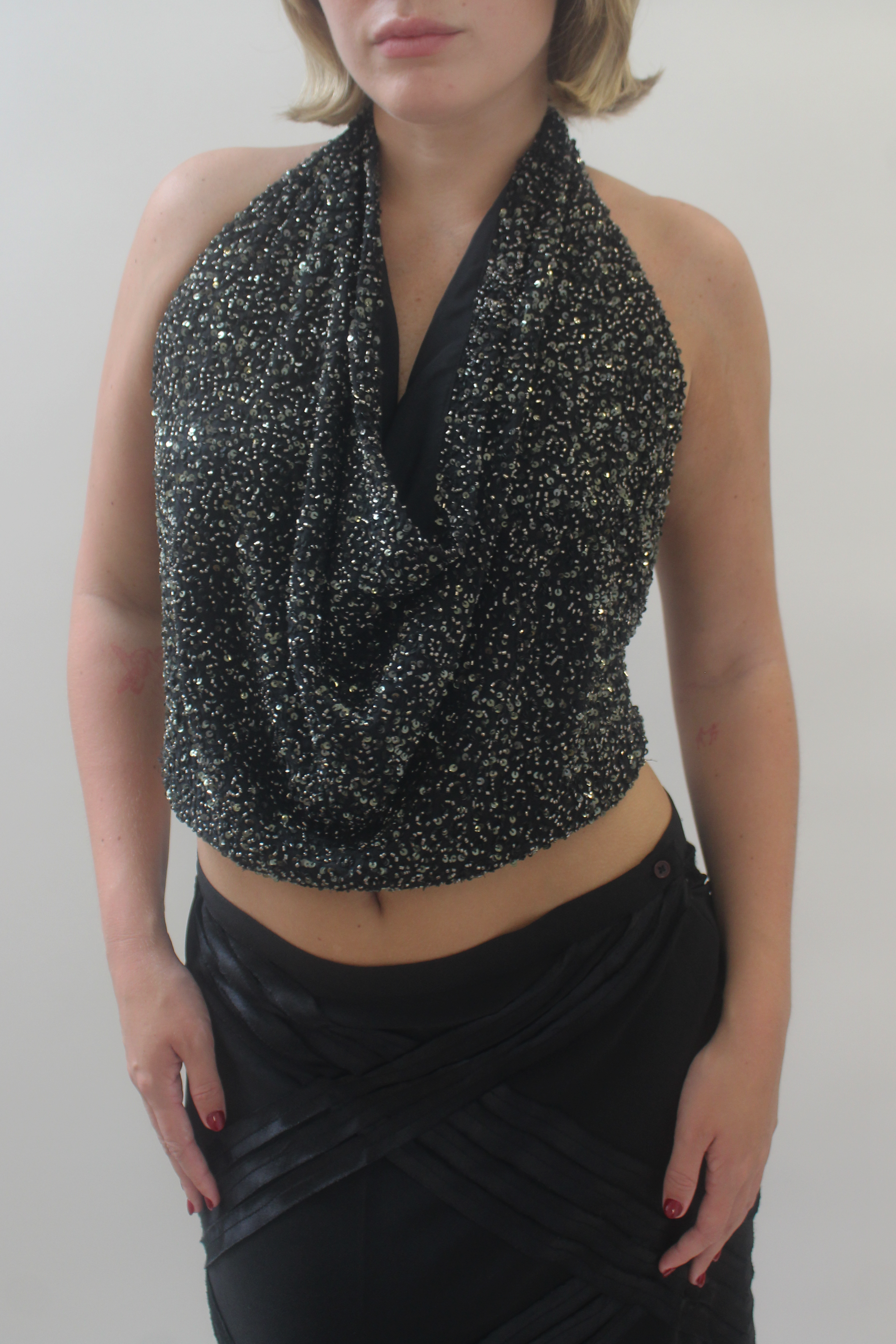 beaded y2k halter top