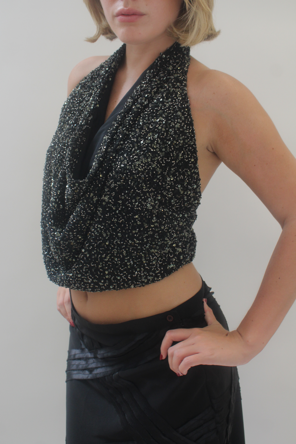 beaded y2k halter top